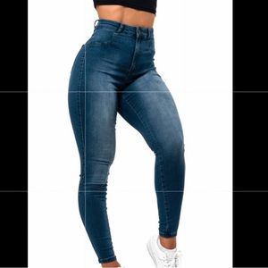 Fitjeans V2 Contour Mid Waisted Azure Blue